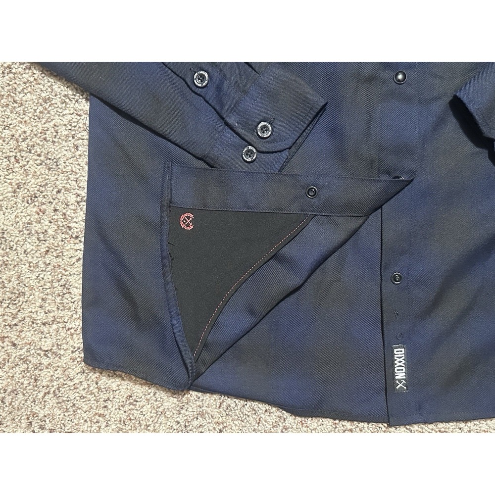 Dixxon "Midnight" 10th Anniversary Pearlsnap Flannel, Black, Blue, Large - Picture 7 of 10